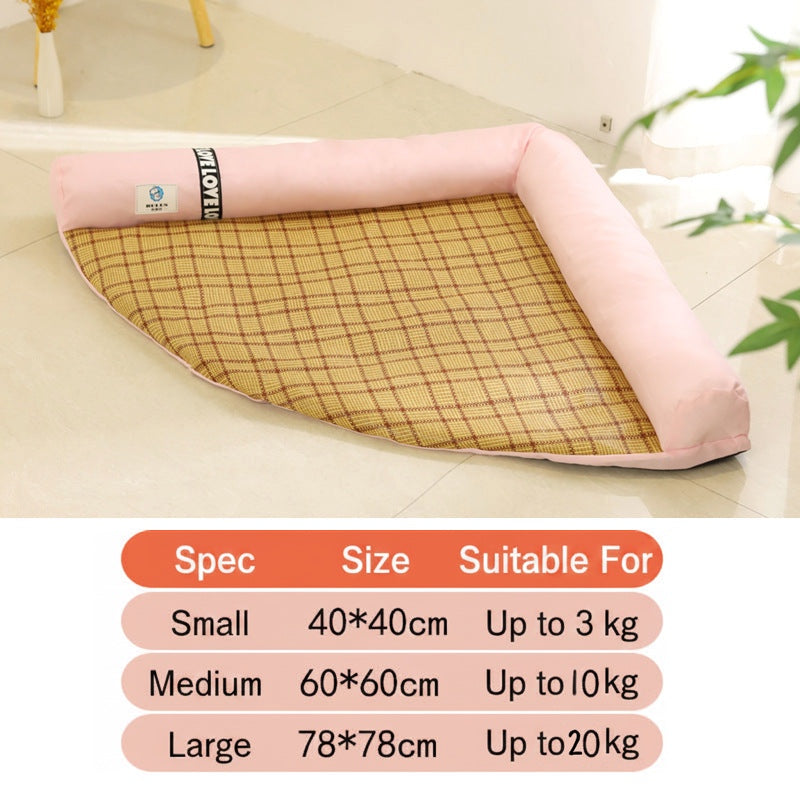 ZenBreeze | Orthopedic Rattan Woven Pet Cooling Mat Lounger