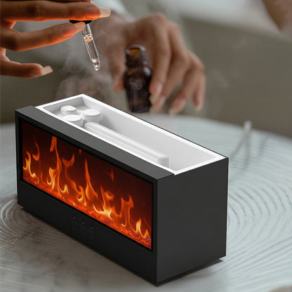 Serene Hearth | 3D Flame Simulation Aroma Diffuser & Humidifier