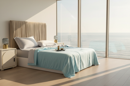 Minimalist Cooling Summer Quilt | Luxury Breathable Bedding