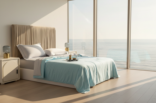 Minimalist Cooling Summer Quilt | Luxury Breathable Bedding