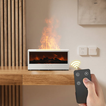 Serene Hearth | 3D Flame Simulation Aroma Diffuser & Humidifier