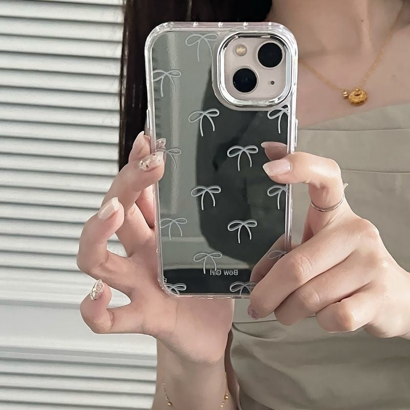 The Coquette Mirror | Bow-Print Protective iPhone Case