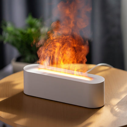 Serene Hearth | 3D Flame Simulation Aroma Diffuser & Humidifier