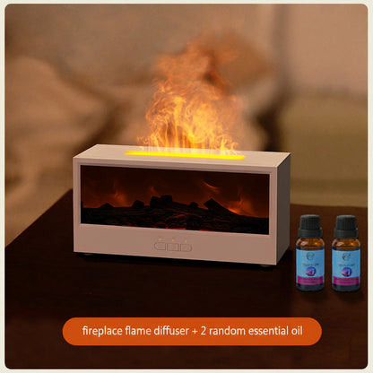 Serene Hearth | 3D Flame Simulation Aroma Diffuser & Humidifier